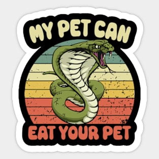 'My Pet Can Eat Your Pet' Lemonblast Ball Python Sticker